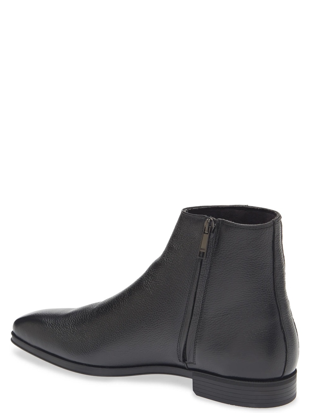 Hugo Boss Mens Theon Boots | Black Leather Chukka Ankle Boot - Picture 2 of 6